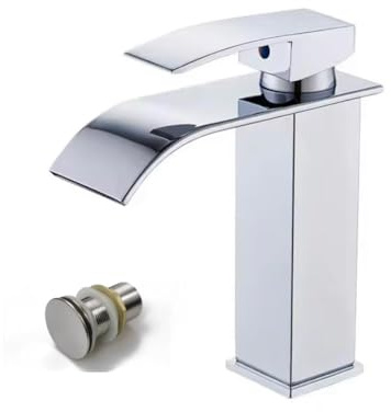 Forever Bathroom Mixer Tap, Chrome Finish, Single Handle Bathroom Mixer with Pop-up Waste