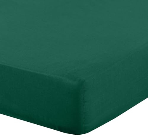 Eurofirany - Spannbettlaken 160x200 - Bettlaken Basic aus Baumwolle, Spannbetttuch mit Gummizug, Widerstandsfähig - für Dicke Matratzen 30 cm Tiefe Tasche - Viele Farben, Grün