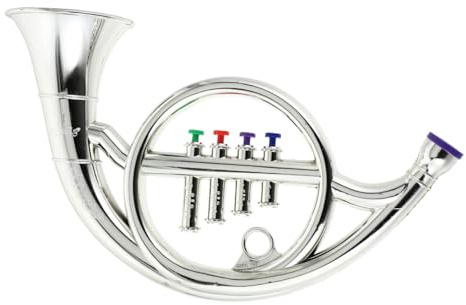 NOLITOY Simuliertes FranzöSisches Horn Modell 15 Zoll Kinder Spielzeug Horn Instrument für Musikalisches Spielzeug Und BüHnenperformance mit Aufbewahrungsbox