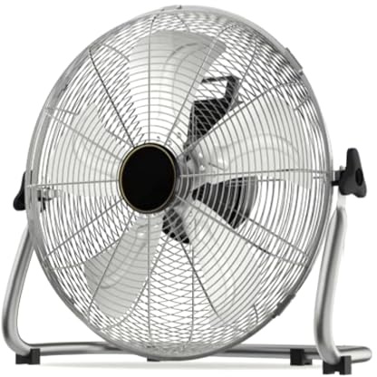 Robuster industrieller Bodenventilator, Hochgeschwindigkeits-Metall-Standventilator mit 130° Neigung, ideal für Garage, Lager, Terrasse, Fabrik