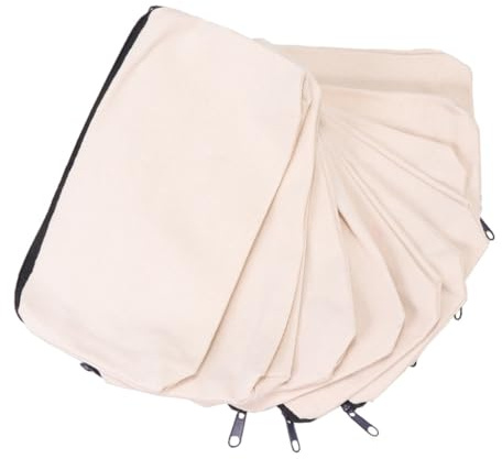 Operitacx Federmäppchen Zufällige Farbe 20 Stück-Pack aus Canvas mit Reißverschluss Beige Stofftaschen Kleine Stifteetuis zum Organisieren Praktisch und Robust für Schule und Selbstgemacht