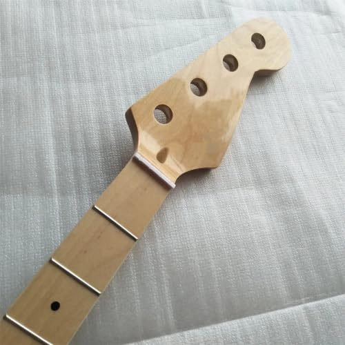 Ahorn-P-Bassgitarren-Halsteile, 20 Bünde, Ahorn-Griffbrett, Punkteinlage, 34 Zoll, glänzend(MapleFretboard)