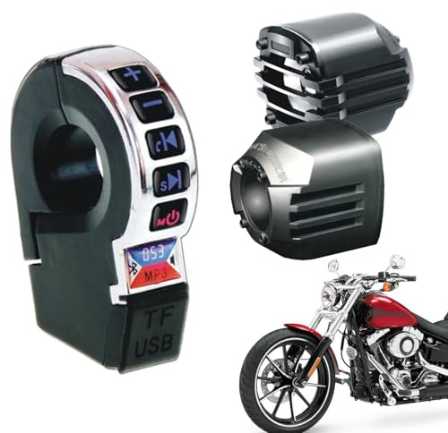 di impianti stereo per moto, amplificatore per manubrio senza fili, con ricarica integrata per cellulare, stereo impermeabile, adatto per scooter, biciclette, auto, bici a due ruote