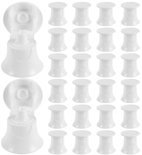 TOGEVAL 50pcs Plastic Flip Lid Toothpaste Caps for Toothpaste Tubes with Freshness Preservation and Leak Prevention, Sturdy Pp Material for Bathroom and Travel Use, White Colour