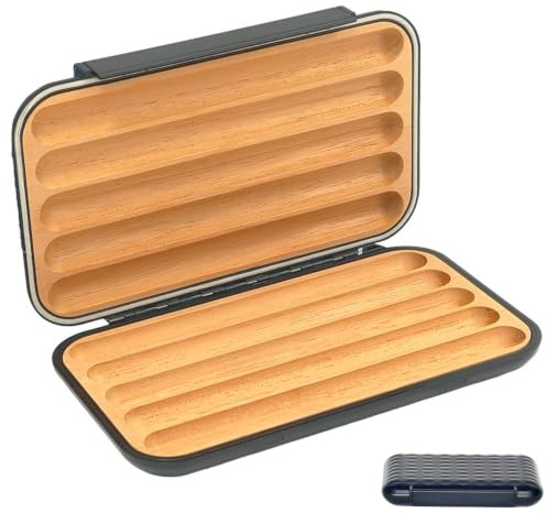 FUNNETOYU Cigar Travel Case med Cedar Lining Portabel Humidor för Cigarrer Fuktreglering och Säker Förvaring för Hem och Utomhusbruk