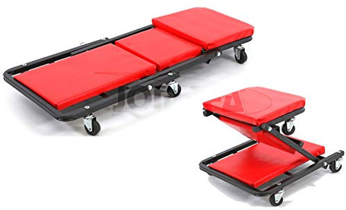 JOMAFA CAMILLA PARA TALLER MECANICO CONVERTIBLE EN ASIENTO CON 6 RUEDAS 360º