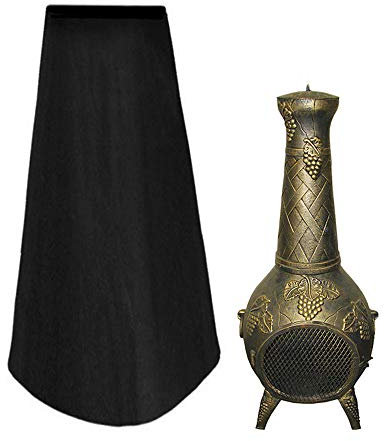 Welcomefee - Chimenea para Exteriores, Impermeable, para jardín, Patio, Muebles, protección contra la Lluvia, 122 cm de Alto