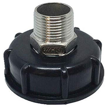 TOOLSTAR IBC Adapter, 3/4 S60x6 Thread IBC Tank Adapter Tap Connector Replacement Valve Fitting for IBC Garden Water Containers