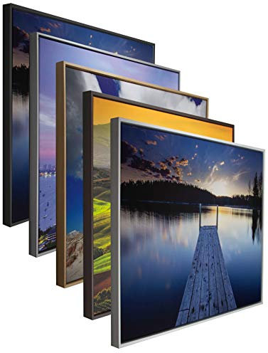 myposterframe Canvas Schattenfugenrahmen 50 x 50 cm Leerrahmen Eris für Leinwandbild MDF 50 x 50 cm Mattsilber