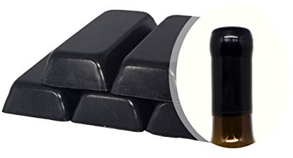 Generico 1000 g schwarzer Schellack oder weiches Siegelwachs zum Versiegeln von Wein-, Bier-, Grappa- und Schnapsflaschen (1000)