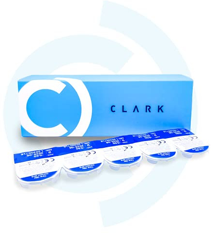 Clarklens - Lentillas Diarias Graduadas -2.25 Hidrogel Caja 30 Unidades 1 mes. Diámetro 14,3mm. Curva Base 8,6mm.