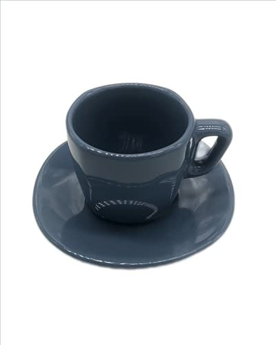 Blanc Mariclo Service de six pièces tasse à café bleu