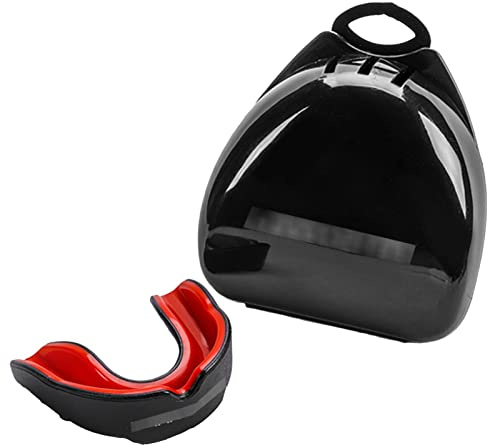 Premium-Mundschutz, Slim Fit Sportmundschutz Mit Etui, Zahnschutz Für Kieferschutz Bei Kontaktsportarten, Dauerboxen, MMA, Judo, Karate, Rugby, Hockey, Fußballmundschutz