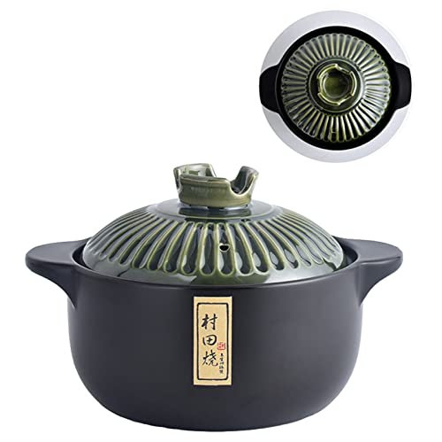 FORVOLWCO Olla de cerámica para cocinar, Olla de Barro para cocinar, Olla de Barro, Donabe japonés, Olla China de cerámica/cazuela/Olla de Barro Olla para estofado, Utensilios de Cocina (Size : 2.5L)