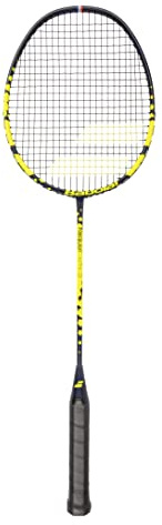 Babolat Power Light Badminton Schläger Allround Racket gelb besaitet + inklusive Tragetasche