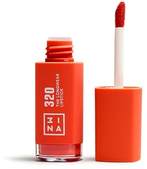 3INA MAKEUP - Der Langanhaltende Lippenstift 320 - Orange - Matte Mit Hyaluronsäure - Hochpigmentierter Flüssig-Lippenstift - Vegan - Cruelty Free