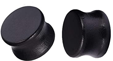 Ayoiow 2 Pièce Ecarteur Oreille Bois, Noir Ecarteur Oreille Homme 12MM Ecarteur Plug Oreille