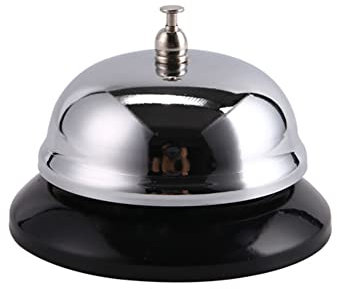 Hotel Rezeption Tischglocke,Tischglocke,Edelstahl Tischklingel Rezeptionsglocke Bar Tischklingel,Anruf Bell,Schelle Service Glocke, für Restaurant,Bar und Klassischen Restaurants Empfangsbereiche (S)