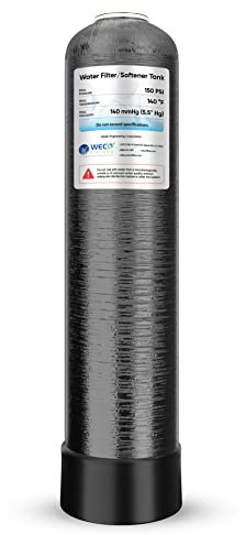 WECO - Serbatoio minerale per addolcitore/filtro dell'acqua, contenitore a pressione interno in polietilene con apertura superiore da 6,3 cm, pressione massima 150 PSI, temperatura massima: 8 x 35,