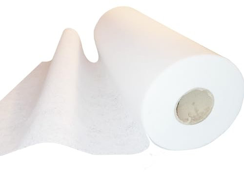 Spezialvlies für Dachabdichtung, Dachvlies, Vlies für Flüssigkunststoff, 110 g/m2, 0,50x50m, Stabilisierungsvlies, Bauvliesstoff zur Armierung von Flüssigabdichtung, Polyestervlies