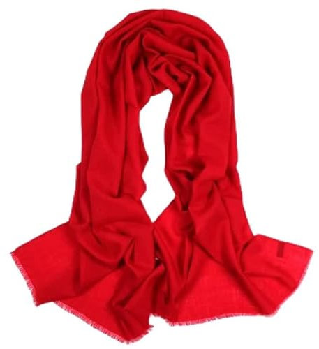 Stfery Winter Schal Männer, Kaschmir Schal Damen Rot Scarf Langer Streifen Halstuch 180x65CM Weich Warm