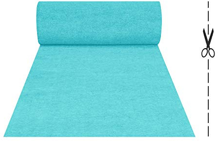 Olivo.Shop - Rollo de Alfombra Larga y Estrecha para Eventos, para Fiestas y arreglos, Alfombra de Boda, Alfombra al Metro para Fiestas, Ropas (Tiffany, 1 x 5 m)