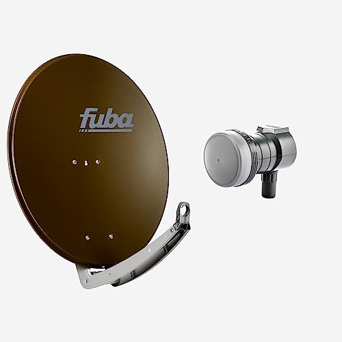 Fuba Sat Anlage 1 Teilnehmer | DAA 780 B Satellitenschüssel 80cm Alu braun (Testergebnis: ausgezeichnet)* + Fuba DEK 117 Single LNB 1 Teilnehmer (DVB-S2, HDTV, UHD 4K/8K, 3D) mit LTE-Störfilter