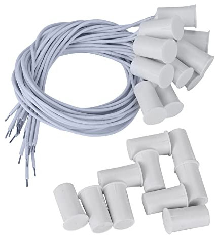 Magnetischer Türfenstersensor, NC Einbau Fensterkontakt Magnetschalter Empfindlicher Fenster Türfensterkontaktsensor Verdrahtete Alarm Magnet Reedkontakt Weiß Reedschalter