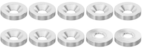 PATIKIL Rondelle a Testa Svasata M10, 10pz Diametro 30mm Altezza 6mm in Acciaio Inossidabile 304 Svasato Rondella Bullone Testa Svasata Rondelle Acciaio per Costruzione Industriale