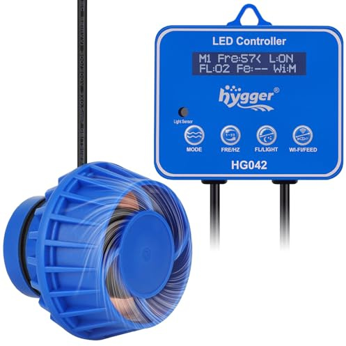 hygger DC Aquarium Strömungspumpe Wavemaker, 6 Wave Modes, Umwälzpumpe Wellenpumpe, Adjustable Water Flow Speed, Wave Maker,für Süß- und Salzwasseraquarien (10W)