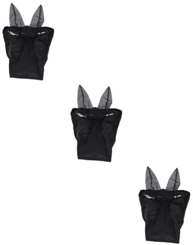 INOOMP 3 Pièces la prévention de Capot de Cheval masquera Visiere de Protection Filet tête de Cheval de la tête