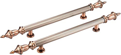 Generisch Moderner Haustürgriff aus Bronze, moderner Push-Pull-Stangengriff, moderner Duschglas-Schiebetürgriff, robuster, doppelseitig schwingender moderner Türgriff (Farbe: Rotbronze, Größ