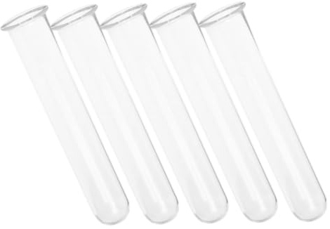 RORPOIR 5pcs Glass Test Tubes for Plant Propagation with Root Observation Feature, Not Easy to Deform, for Hydroponic Flowers on Desk or Table