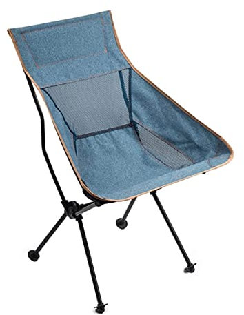 AMULONG Klappbarer Campingstuhl Angelstuhl, Faltbar, Tragbar, Outdoor-Freizeitliege, Oxford-Stoff, Atmungsaktiver Hocker Mit Hoher Rückenlehne Reisestuhl Faltstuhl Anglerstuhl