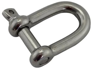 REUISAX Grillete D de Acero Inoxidable 304, 5 uds., con Pasador de Tornillo para Pulsera, 4mm, 5mm, 6mm, 8mm, Compatible con grillete D de Anclaje(5MM-5PCS)