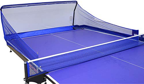 Generisch Tischtennis-Ballfangnetz, Tischtennis-Auffangnetz, Recyclingnetz, speziell für Aufschlagmaschinen, zur Unterstützung beim Einzeltraining (Farbe: Blau)
