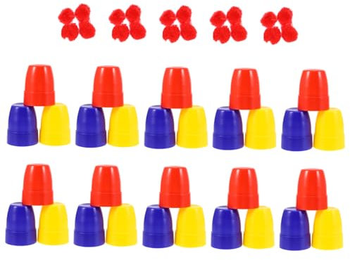 WESIEVYA Accessoires De Magicien 30pcs Tasse Trick Cup Outil Magician Gimmick Portable pour Garçon Et Filles Présent