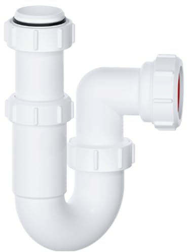40mm Adjustable P Trap Sink Waste Trap for 1.5in Pipe - Hulthor