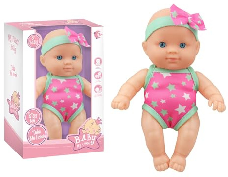 Kids Swimming Dolls Flexible Joints Water Toys for Beach Pool Bath Outdoor Activity Durable (13x8x21cm)