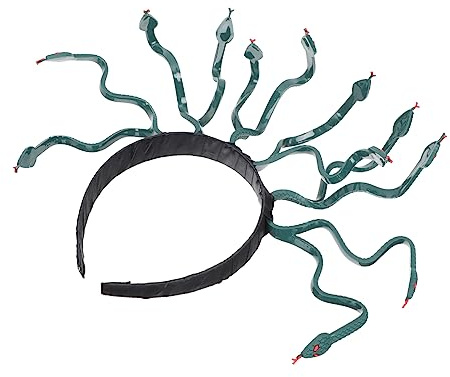 Beaupretty Halloween Medusa Kostüm Kopfschmuck Schlangenförmiges Haarband Cosplay Party Zubehör Damen Fasching Karneval Bühnenauftritt