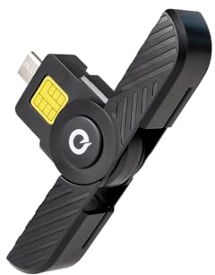 TOOQ TQR-3011B - Lector Tarjetas Inteligentes, DNI Electrónico, USB-C, Negro