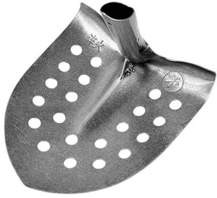 Wdbild Pala de drenaje de acero al manganeso resistente con mango ergonómico para limpieza eficiente de desagües de jardinería y aguas residuales con diseño de malla