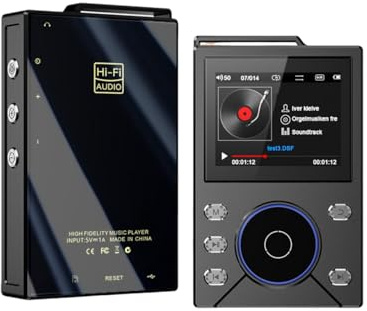 VBESTLIFE Lecteur Mp3 HiFi avec BT 5.4, Lecteur de Musique sans Perte DSD256, la Lecture de 20h, Prend en Charge 256 Go de Stockage Extensible pour Les Audiophiles et Les Amateurs de