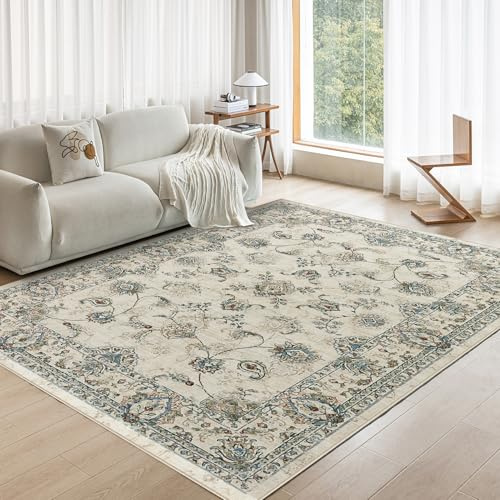 CHOSHOME Tappeto Soggiorno Classico Tappeti Soggiorno Tappeti Camera da Letto Tappeti Vintage Salotto Grandi Dimensioni Tappeto Pelo Corto Orientale Tappeto Stile Antiscivolo 160X230CM