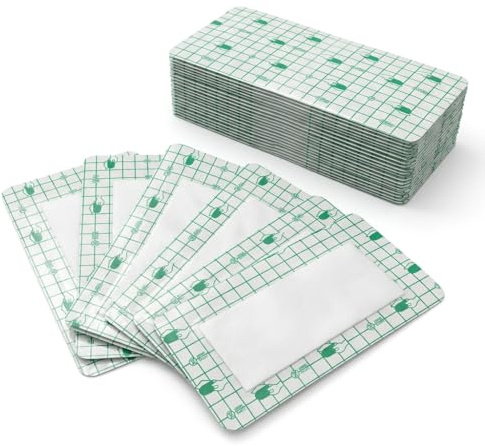 30 Stück Duschpflaster Wasserfest Groß Nach OP (25 x 10 cm) - Steriles Wundpflaster Transparent & Atmungsaktiv, Hypoallergene Wasserfeste Pflaster für Duschen, Schwimmen & Tattoo Schutz