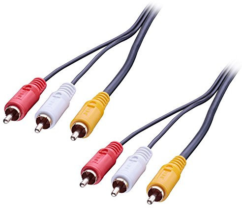 Lindy 35690 Cavo Audio/Video di Qualita, 3 X RCA Maschio a 3 X RCA Maschio, 1 M