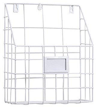 MONODY 1pc Porte journaux/Porte Magazine/Porte Revue Metal pour Le Bureau et l'entrée (Blanc)