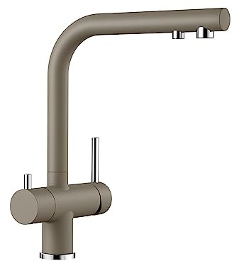 BLANCO FONTAS II Filter | Küchenarmatur in tartufo | Hochdruck | Rückflussverhinderer | Keramik Kartusche | Wasserqualität & wassersparend | Filter wird zusätzlich benötigt | [16x25,3x30 cm]
