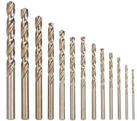 Edelstahlbohrer 12,0 mm (1 Stück) HSSE Co5 – Bohrer für Edelstahl & Stahl – HSS Cobalt Kobaltbohrer Spiralbohrer DIN 338 wählbar 1-13mm