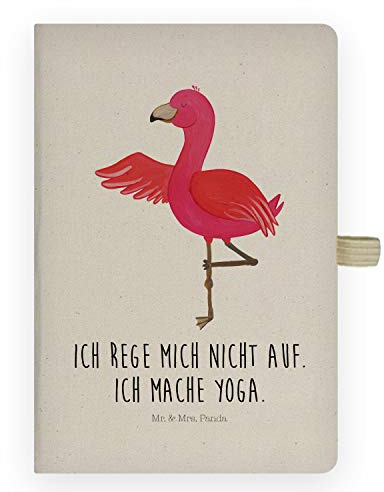 Mr. & Mrs. Panda Tagebuch Flamingo Yoga - Geschenk, Yogi, Achtsamkeit, skizzenbuch a4, Baum, Namaste, notizbuch, Kladde, Adressbuch, Aufgeregt, Journal
